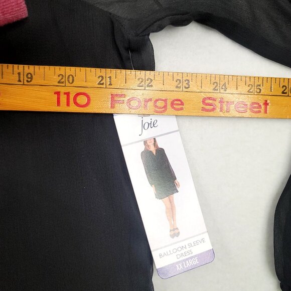 Y2K Balloon Sleeve Sheer XXL Whimsigoth Romantic Flowy Slinky Dress Feminine New - Picture 10 of 12